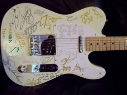 Squier Telecaster signed by Reading Festival participants